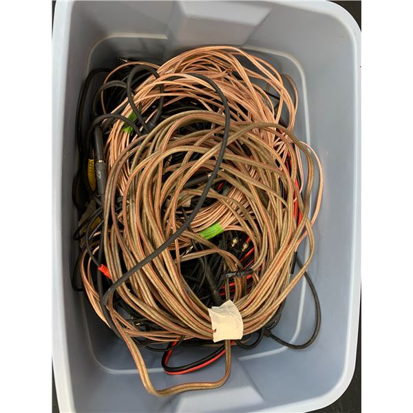 Bin of Various Audio Related Cables
