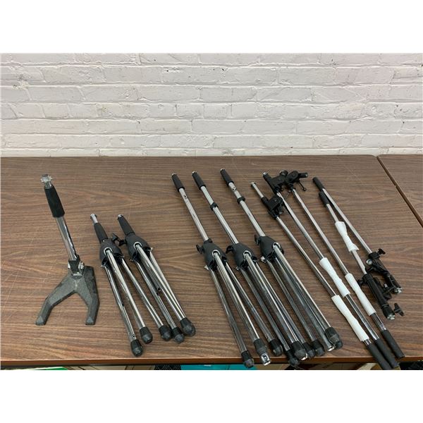 11pcs of 6 Mic Stands, 5 Boom Attachments