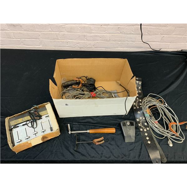 Box of Misc Audio Items, Cables, etc