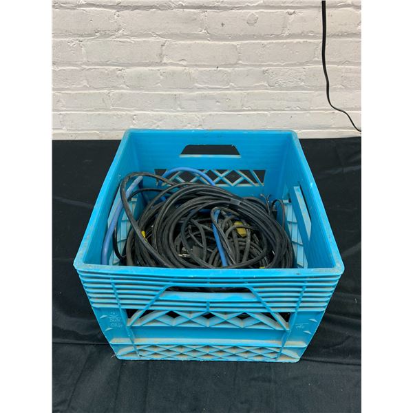 Crate of Audio Related Cables / Power Cables, XLR
