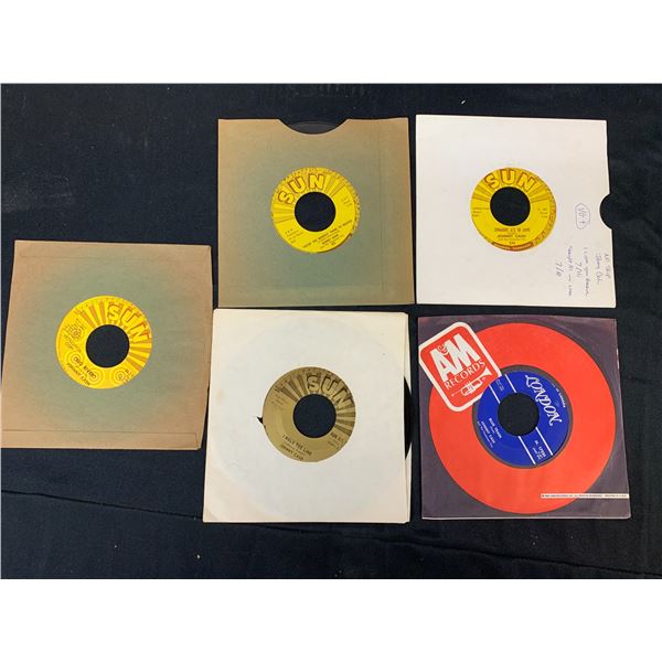 Lot of 5 Johnny Cash 45s Records Singles