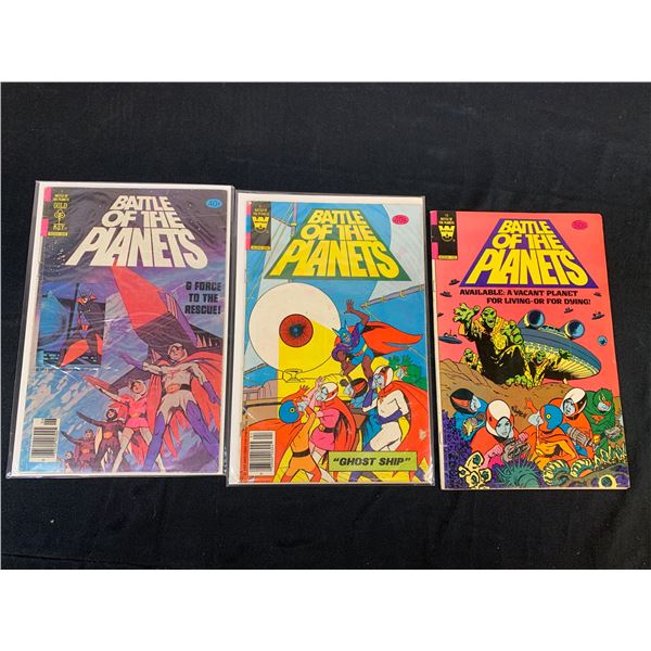 Lot of 3 Vintage Gold Key Battle of the Planets Comic Books