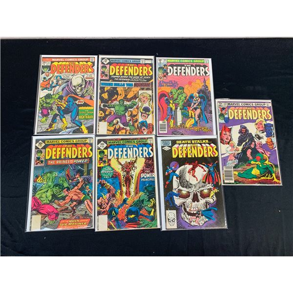Lot of 7 The Defenders Vintage Comic Books Marvel