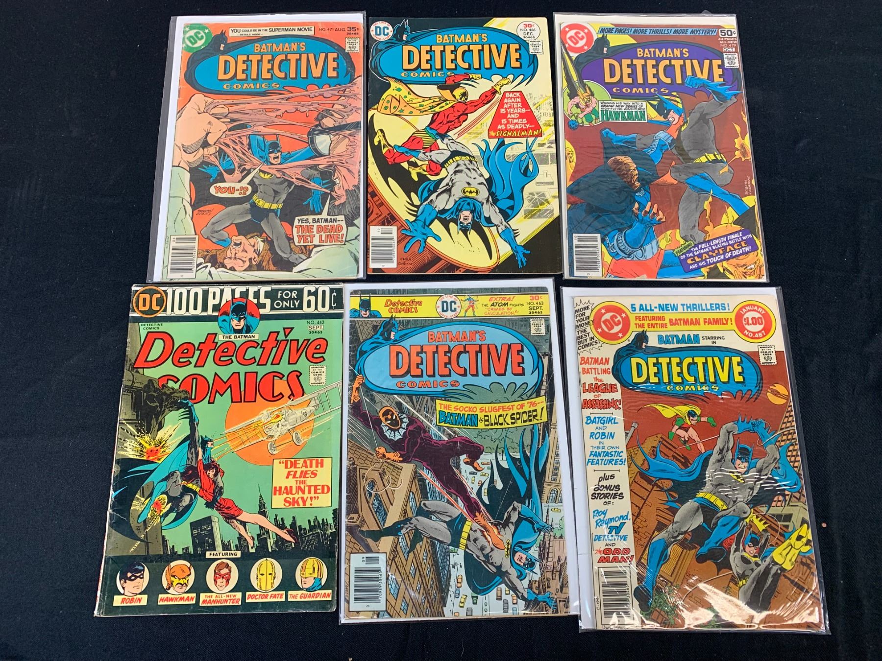 Lot of 6 Vintage DC Detective Comics Batman