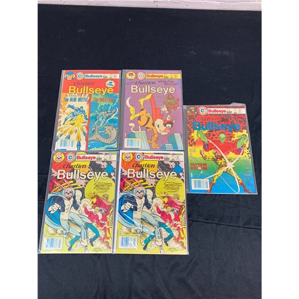 Lot of 5 Charlton Bullseye Vintage Comics