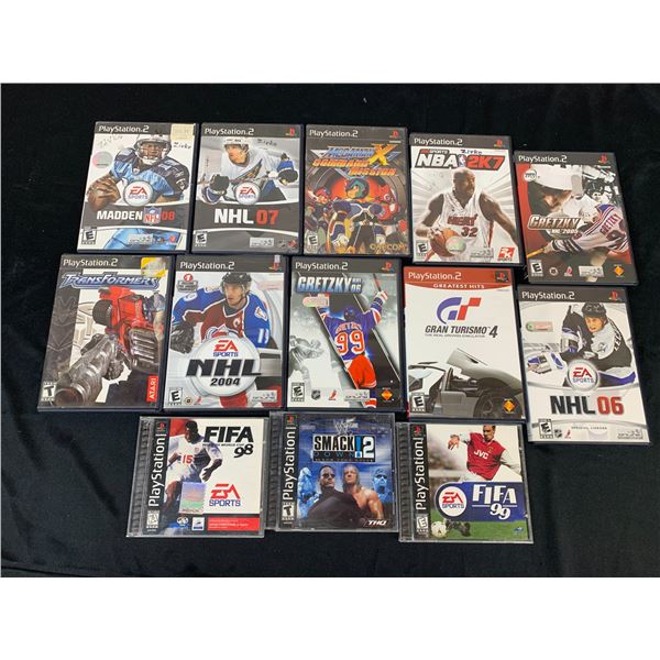 Lot of 13 PS1 and PS2 Games Sports / Transformers, Gran Turismo