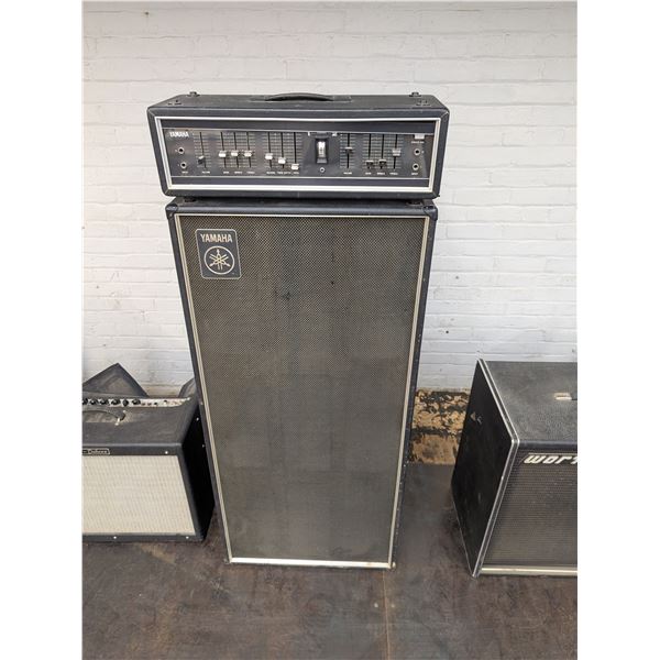 Yamaha Pf-100 Preamplifier TS90 Speaker Wedge Amp and Cabinet Vintage