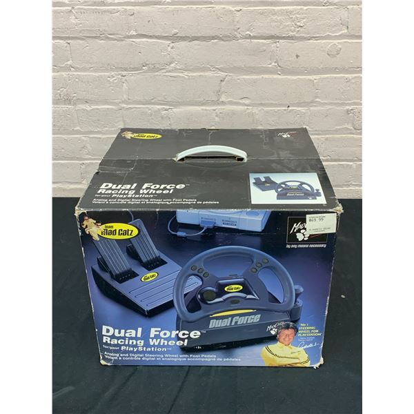 Mad Catz Dual Force Racing Wheel for Playstation
