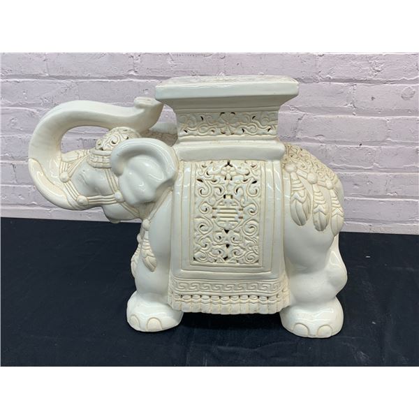 Asian Ceramic Elephant Plant Stand 18" x 21"