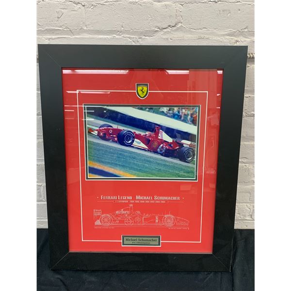 Ferrari Legend Michael Schumacher F1 Champion Framed Plaque & Matted Photo Wall Art 20" x 24"
