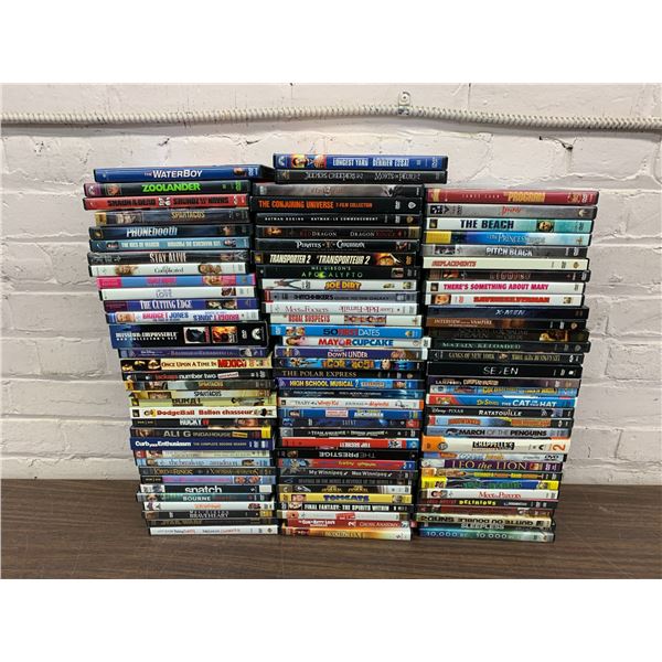 Lot of 100 DVD Movies Various Titles