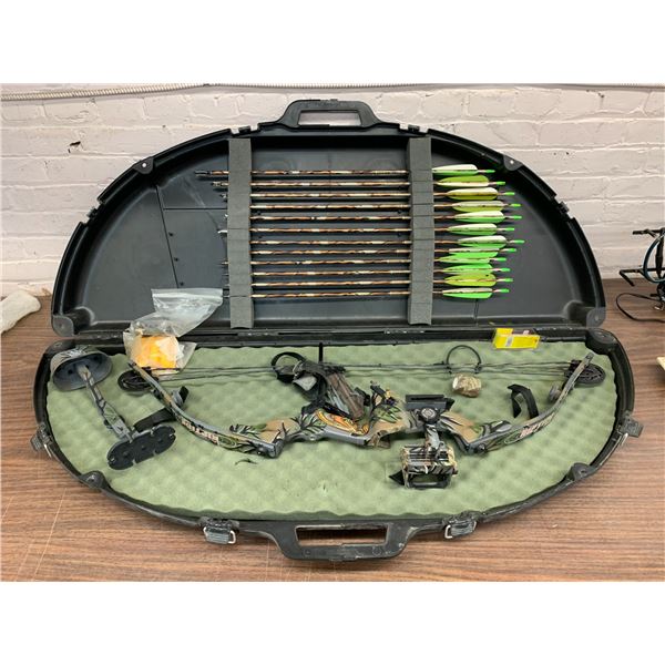 Proline Riptide Carbon Hunting Compound Bow w Easton XX78 Arrows, Carrying Case