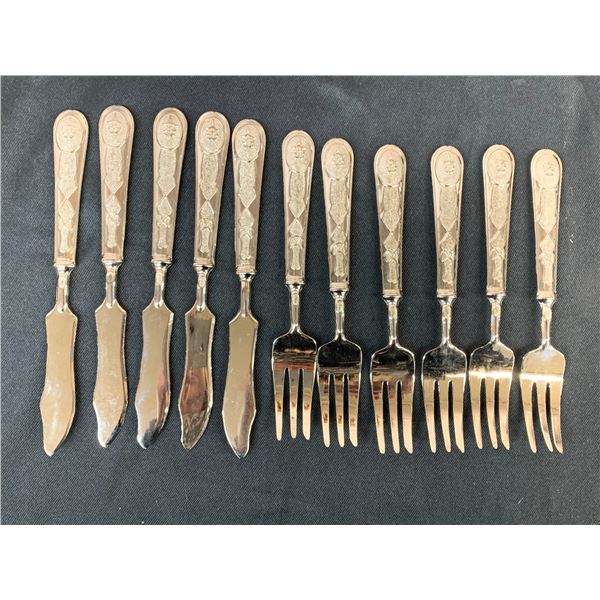 Silverware Forks and Butter Knives Marked 800