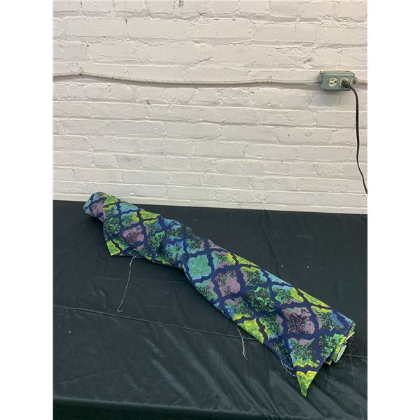 Roll of Vintage MCM Upholstery Fabric Geometric Blue Purple Green & Yellow