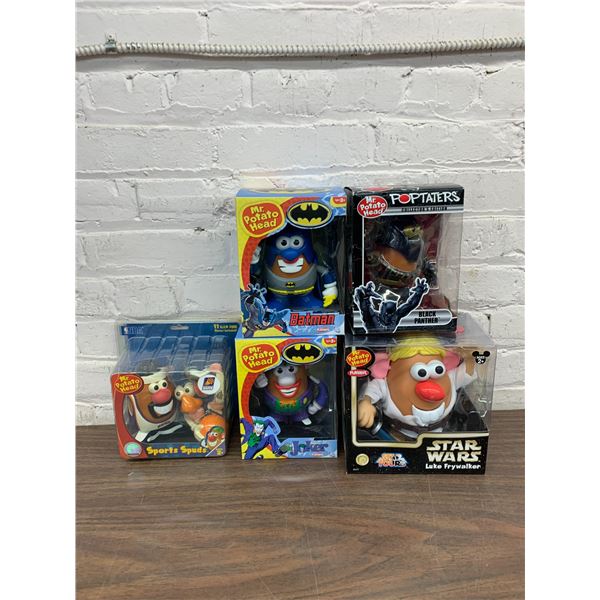 Lot of 5 Mr Potato Head Toys DC Batman, Joker, Star Wars, etc