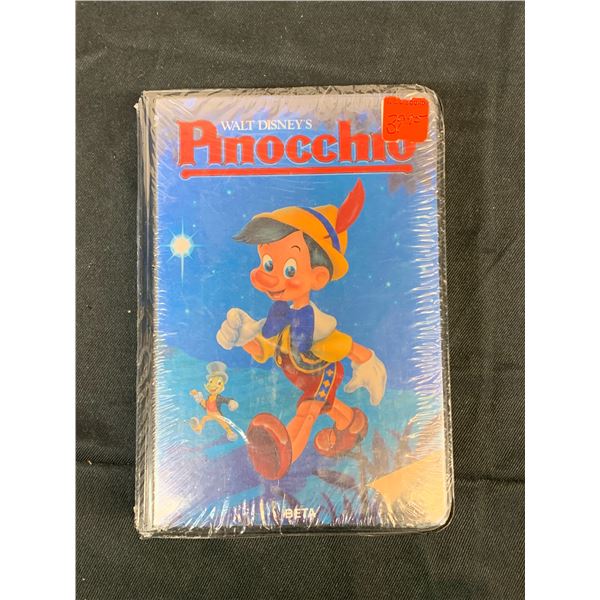 Walt Disney Pinocchio Movie Clamshell Case BETA Tape SEALED