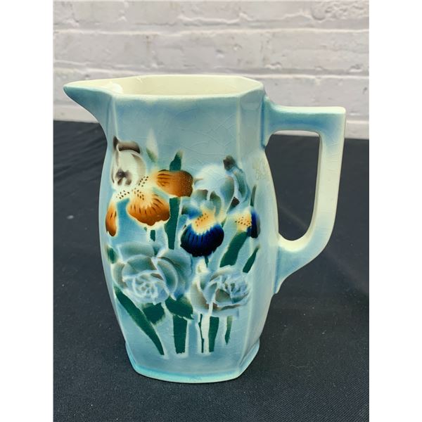 3/4L Ceramic Pitcher "Seasons Greetings Rabkin Bros Portage la Prairie, Vintage