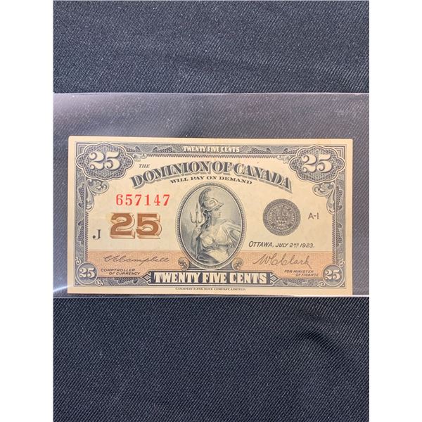 1923 25 Cent Canada Shin Plaster