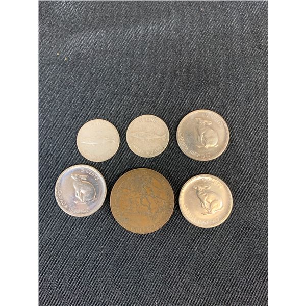 Lot of 1967 2 Dimes, 3 Nickels, 1939 Royal Visit Medallion Coins