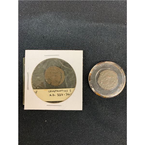 Lot of 2 Constantinus 1 AD 337-361 Coin & Antique Coin?