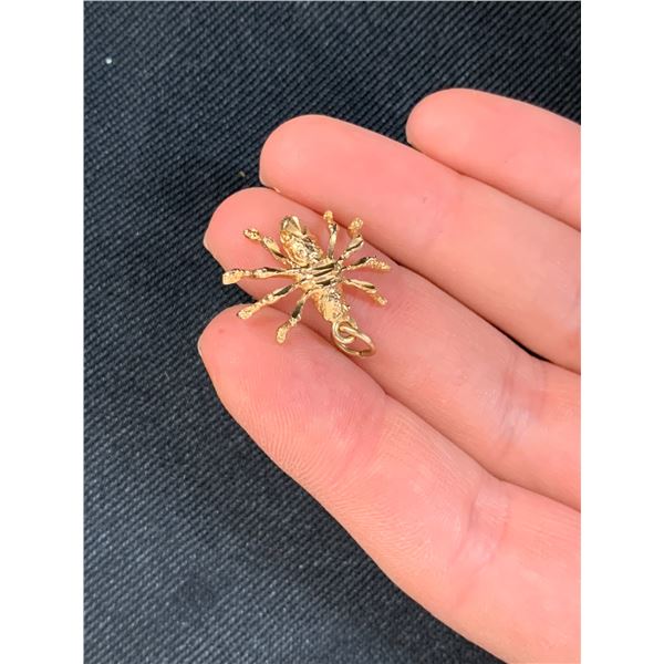 10k Gold Spider Charm / Pendant 1.9 Grams