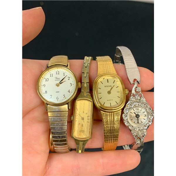 Lot of 4 Vintage Women's Watches (3 quarts and 1 mechanical)