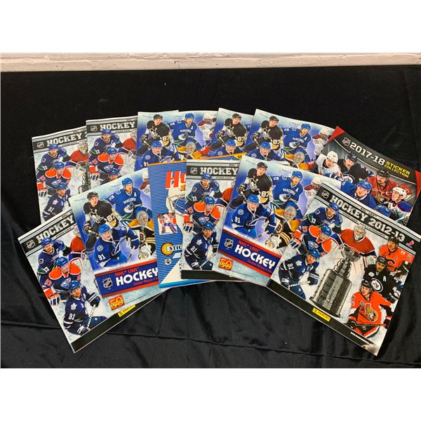 Lot of 12 Hockey 2012-2013 Sticker Albums Partially Complete
