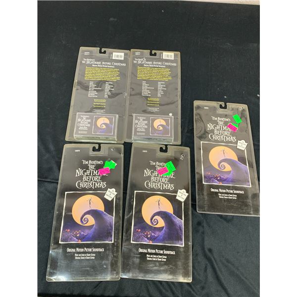 Lot of 5 The Nightmare Before Christmas Cassette Tape OST Original Motion Picture Soundtracks NOS