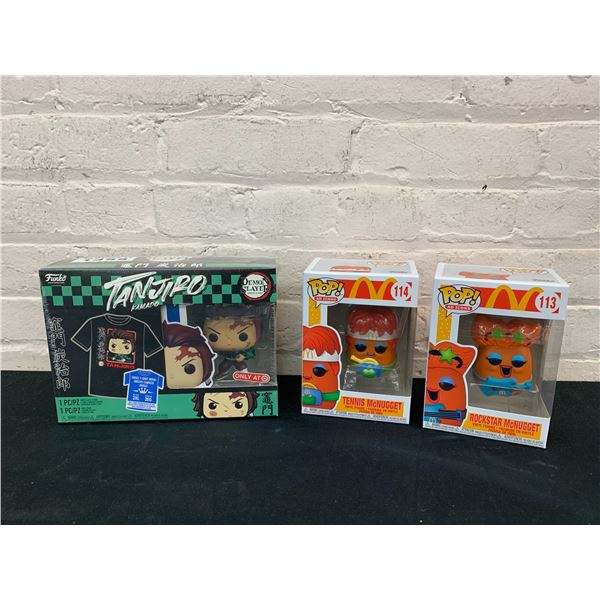 Lot of 3 Funko POP Demon Slayer Tanjiro and McDonalds McNugget Toys