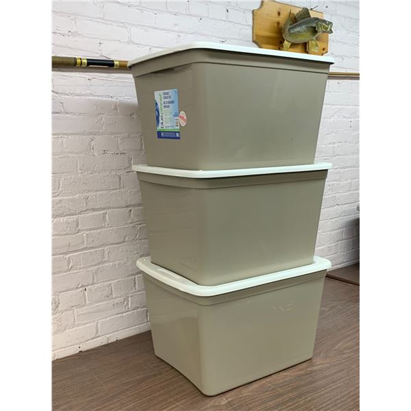 3 Blue Planet Storage Totes Bins w Lids