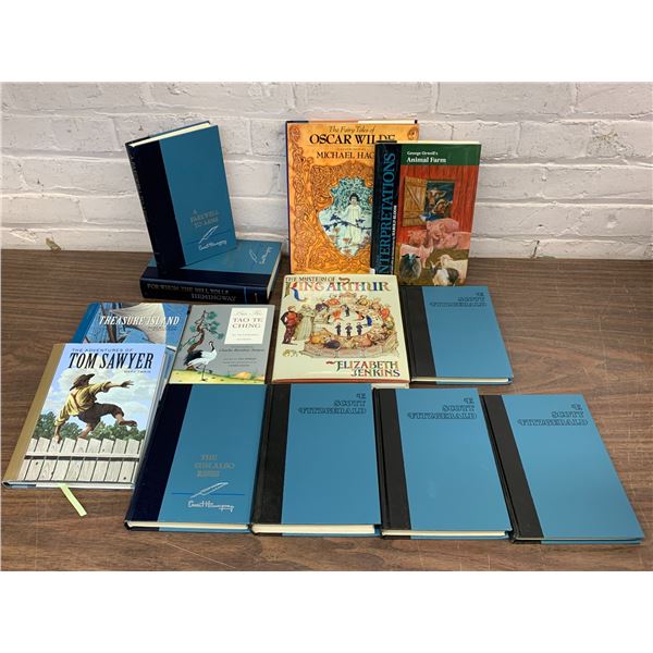 Lot of 13 Vintage Books / Classics Treasure Island, Ernest Hemingway, Oscar Wilde, Tao Te Ching