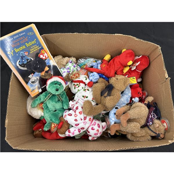 Box of Beanie Babies Plush Toys