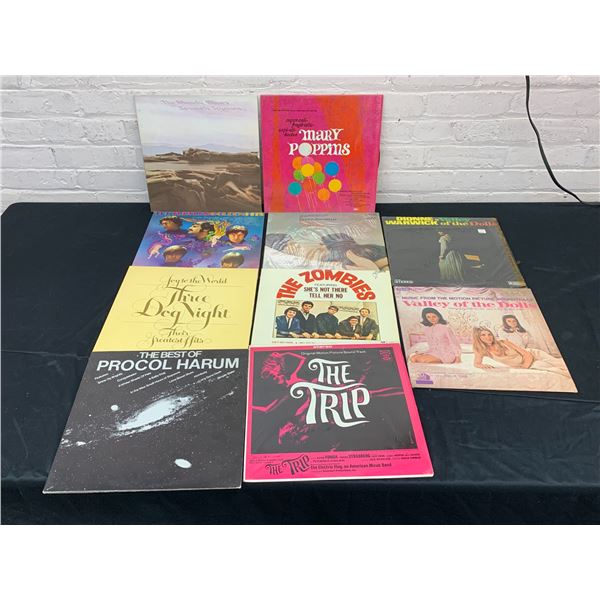 Lot of 10 Vinyl Records LPs Mary Poppins, The Zombies, Procol Harum, The Trip, etc