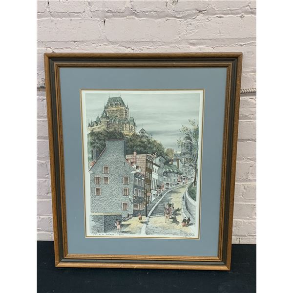 Framed Quebec Scene Art Print 22" x 26"