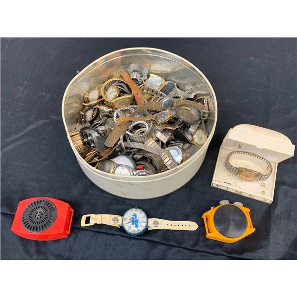 Tin of Assorted Watches (for parts)