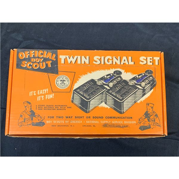 Vintage Official Boy Scout Twin Signal Set, Boxed
