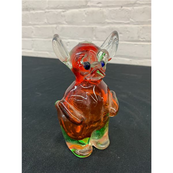 1960 Murano Mouse Decanter Bottle 6" Art Glass Blown Glass
