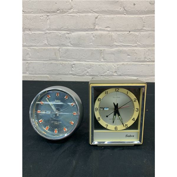 MCM Space Age Clock and Sabre Desk Clock
