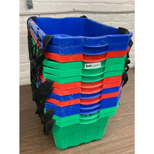 Lot of 14 Plastic Shopping Baskets