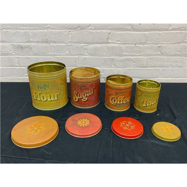 Set of 4 Vintage Style Canister Set