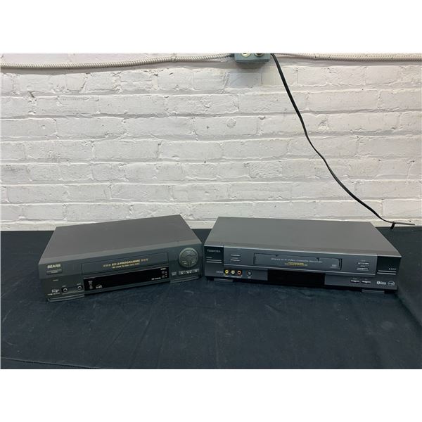Lot of 2 Video Cassette Recorders VHS Players