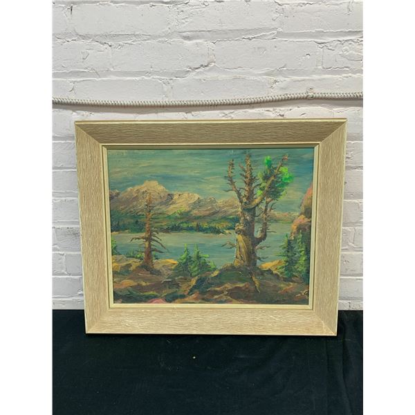Original Artist Signed Painting 2ft x 21" Landscape