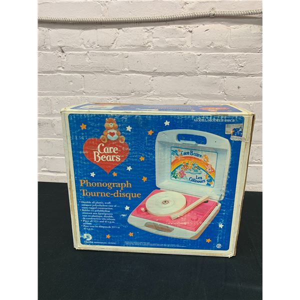Vintage Care Bears Phonograph Turntable Toy w Box