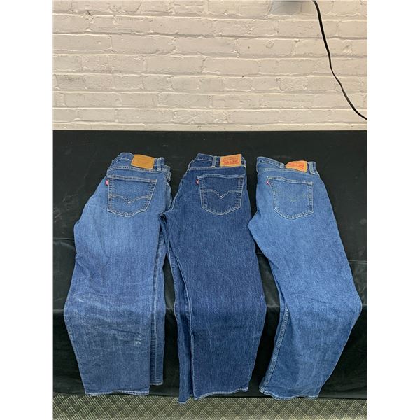 Lot of 3 Levis Jeans Sizes:  x2 38's and x1 36