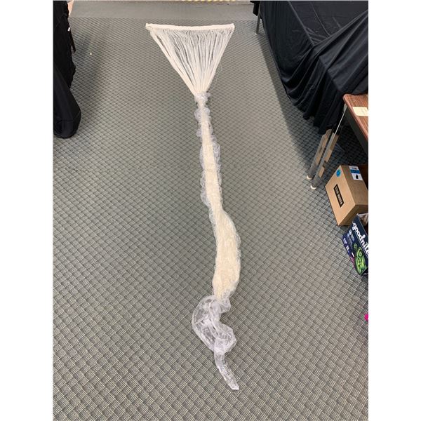 Large Braided White Fabric Curtain?? 11ft Long about