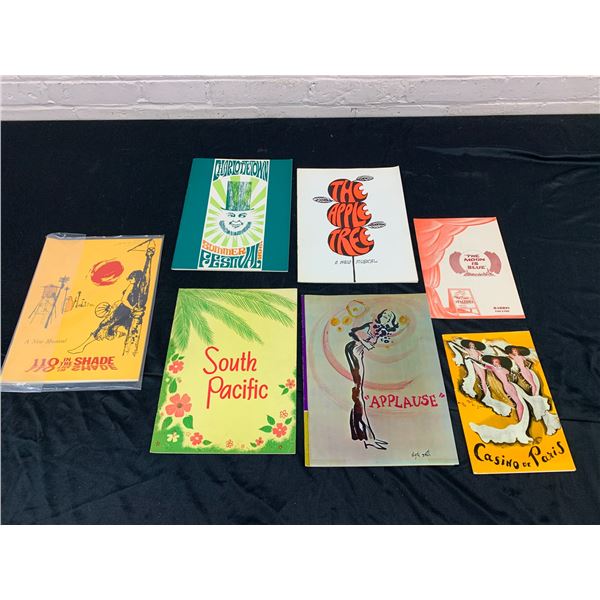 Lot of 7 Vintage Promotional Flyers / Advertising Musical Plays, French, etc