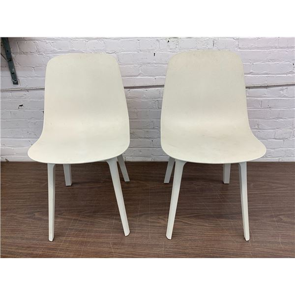 Vintage IKEA Hard Plastic Beige Speckled Chairs