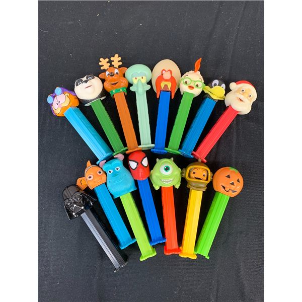 Lot of 15 Collectible PEZ Dispensers