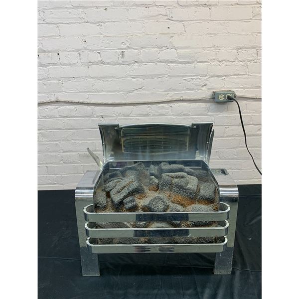 Magicoal Electric Fires Chrome Accent Fireplace *as is no cord*