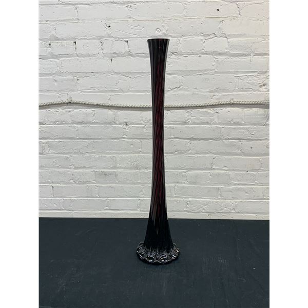 Made in Poland Art Glass Blown Glass Tall Vase 32"